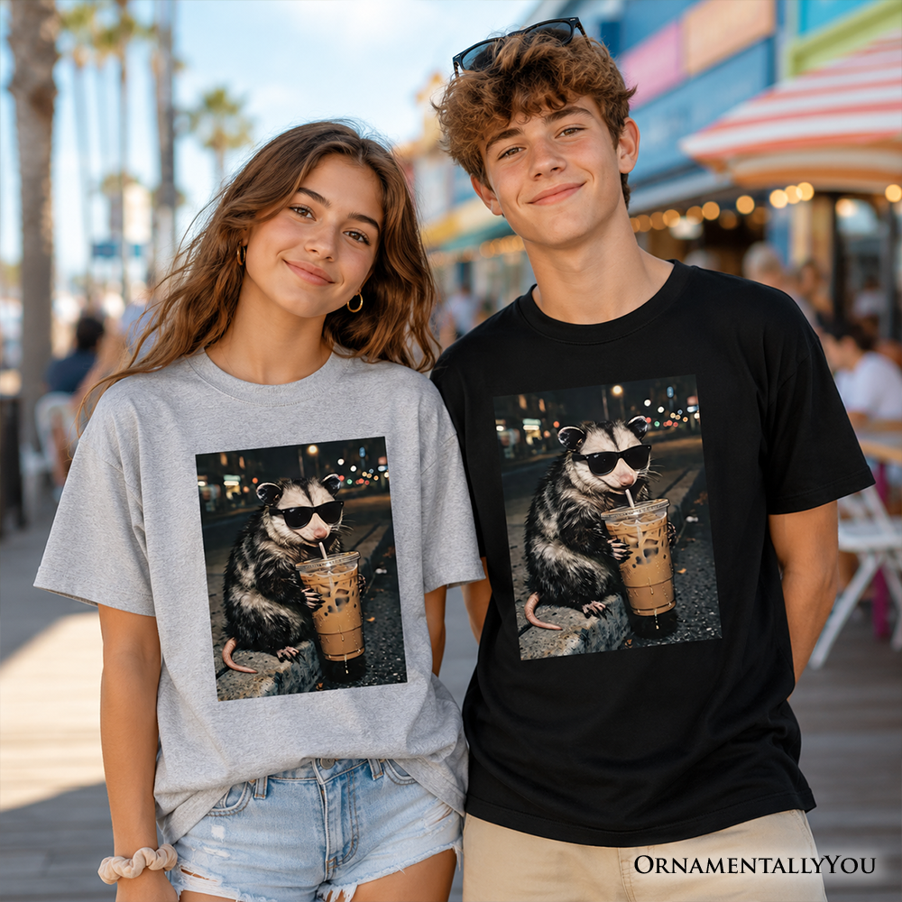 Kids Love the Funny Iced Coffee Opossum Tee