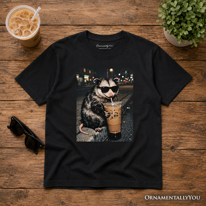 Kids Love the Funny Iced Coffee Opossum Tee