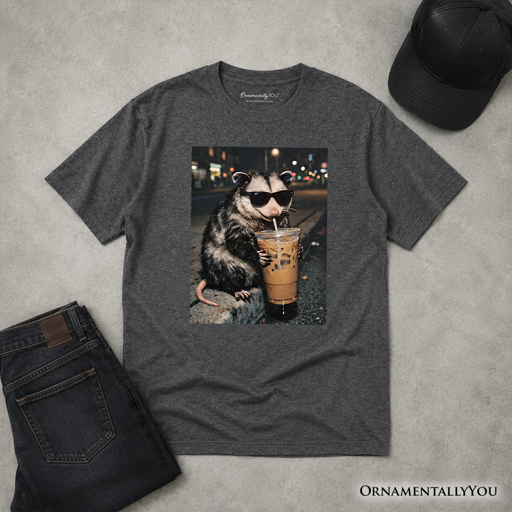 Kids Love the Funny Iced Coffee Opossum Tee