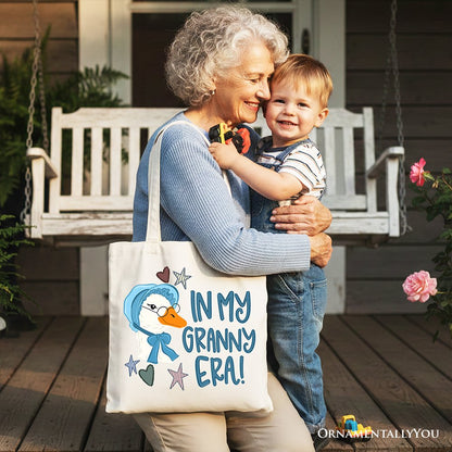 Funny Granny Era Goose a Canvas Tote Bag