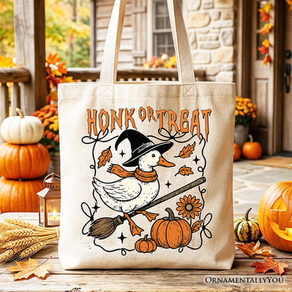 Honk or Treat Goose Tote Bag for Halloween