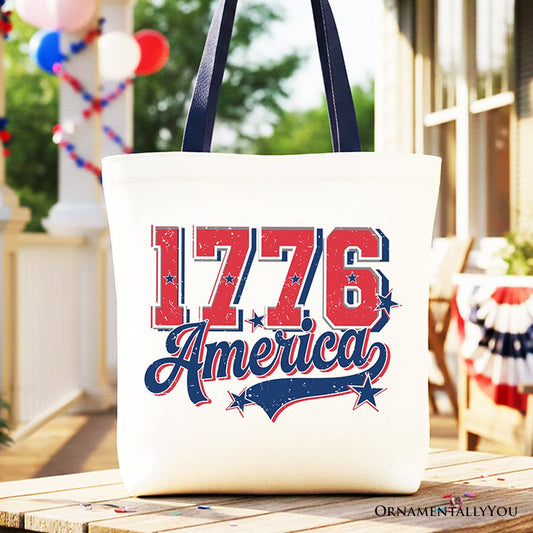 Vintage American Tote Bag for Independence Day