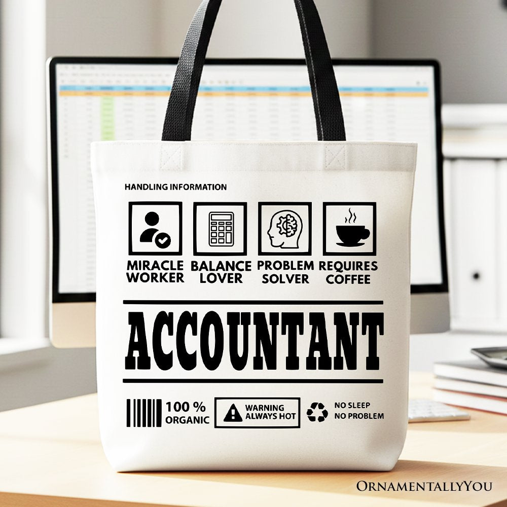 Accountant Tote Bag and Bookkeeper Novelty