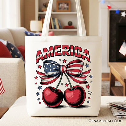 Coquette Cherries and the Patriotic Tote Bag