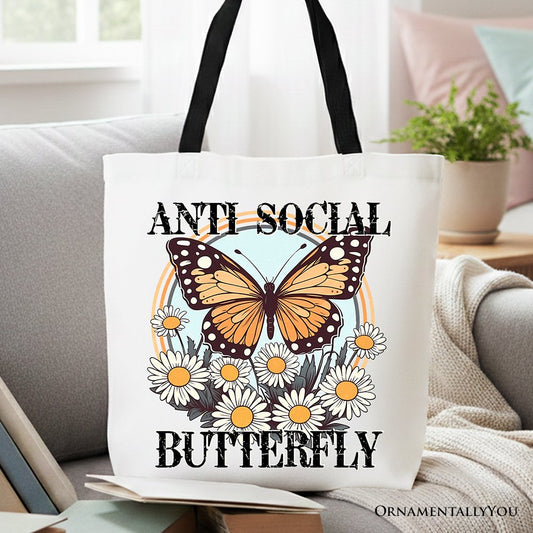 Anti Social Butterfly Canvas Tote Bag and a Gift