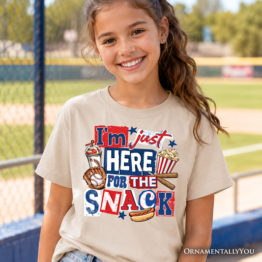 Baseball Snacks Kids Tee and Food Graphic Shirt
