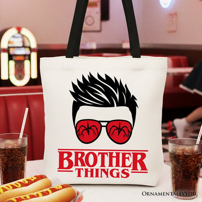 Brother Things Retro Canvas Tote Bag and Glasses