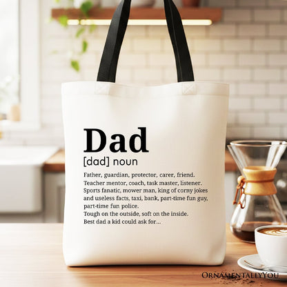 Funny Dad Definition Canvas Tote Bag and Gift