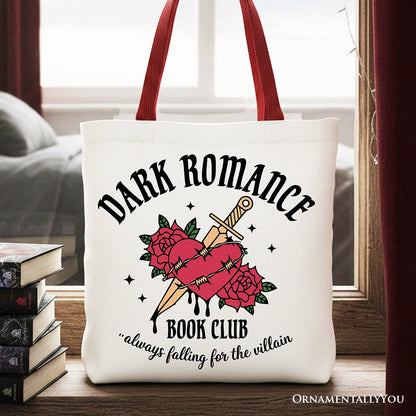 Dark Romance Book Club Canvas Tote Bag for Books