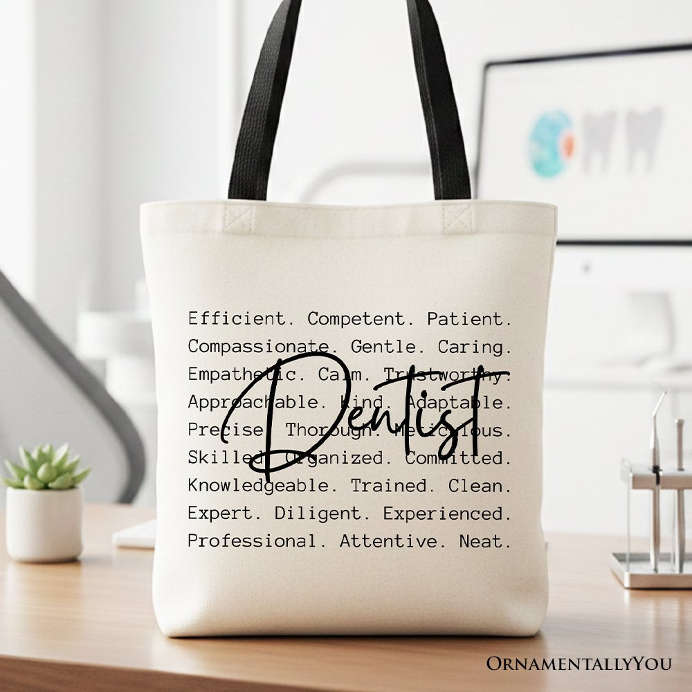 Dentist Definition Canvas Tote Bag and Shopper