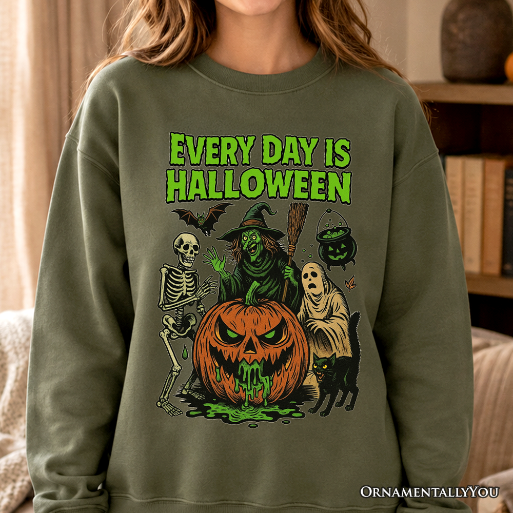 Every Day Halloween Sweatshirt And Vintage Vibes