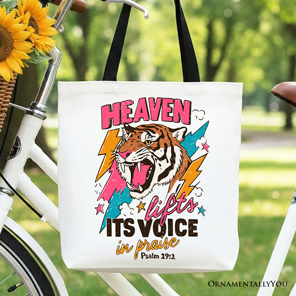 Heaven Lifts a Christian Canvas Tote Bag
