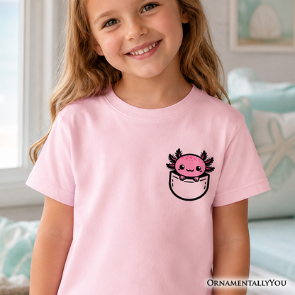 Cute Pink Axolotl Shirt For Kids And Youth