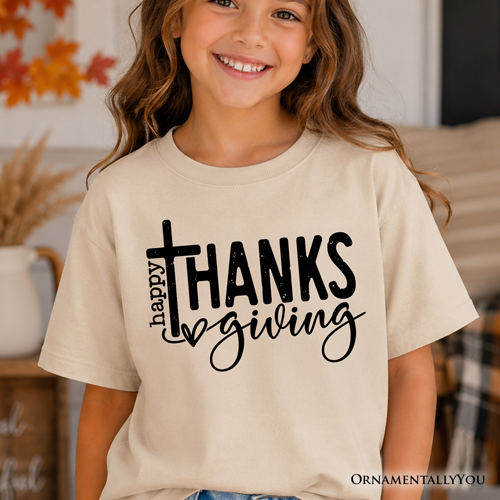 Kids Thanksgiving and Christian Cotton Tee