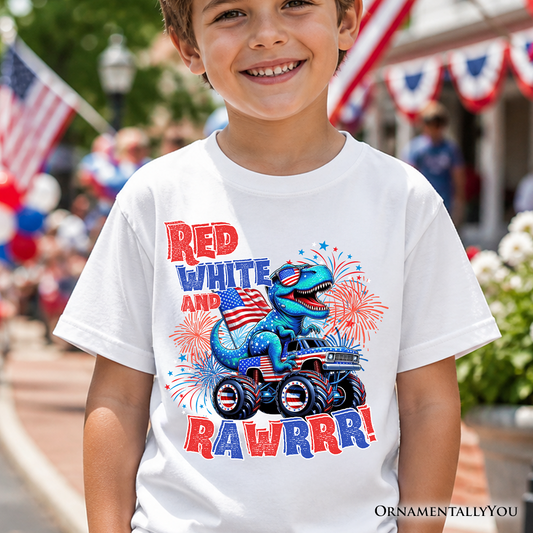 Youth Patriotic Dinosaur and Monster Tee