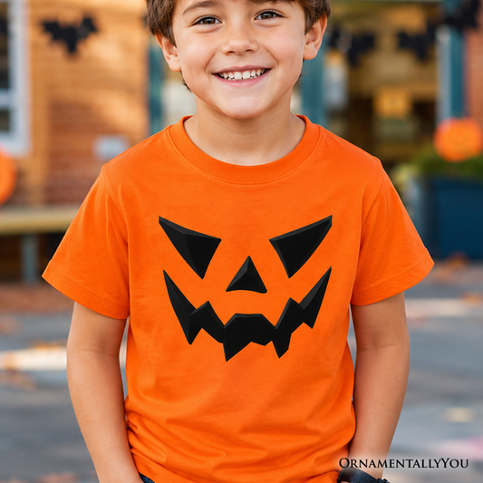 Kids and Teens Minimalist Pumpkin Face Tee