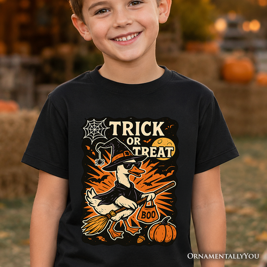 Soft Kids And Vintage Halloween Goose Cotton Tee