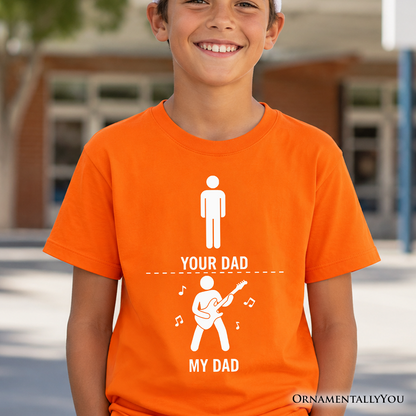 Official Kids vs Cool Dad Bass Guitar Rock Tee