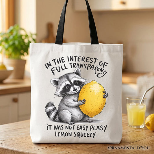 Funny Raccoon Tote Bag And A Sarcastic Gift
