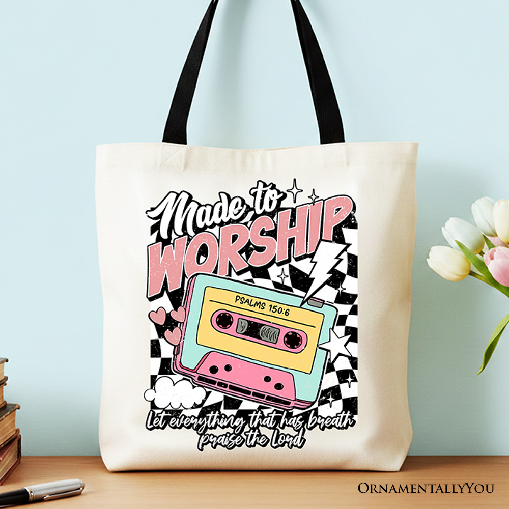 Retro Christian Tote Bag and the Bible Verse Art