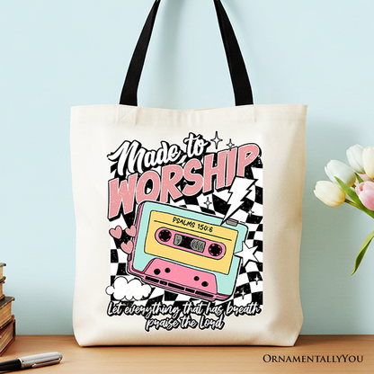 Retro Christian Tote Bag and the Bible Verse Art