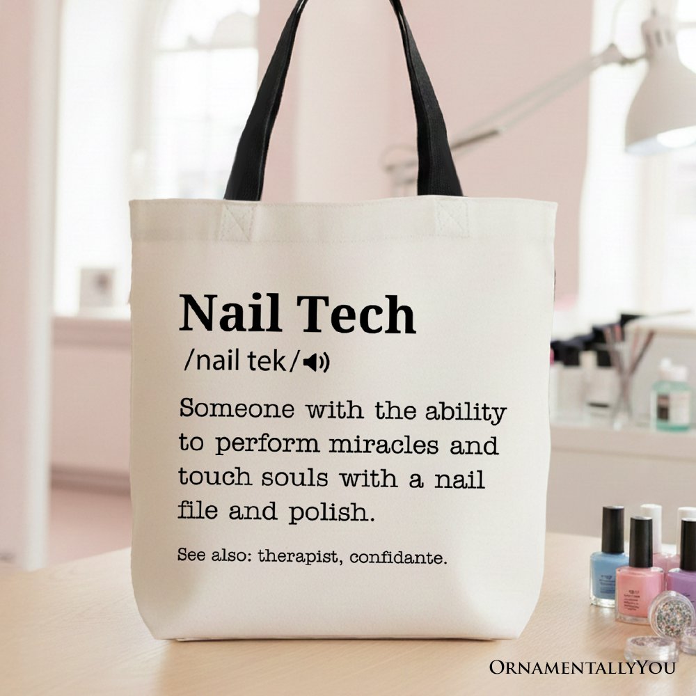 Durable Nail Tech Canvas Tote Bag for Daily Use