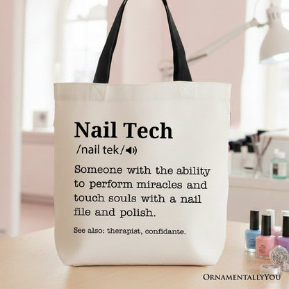 Durable Nail Tech Canvas Tote Bag for Daily Use
