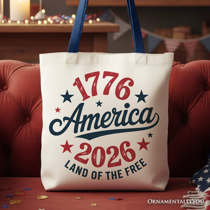 Patriotic and American Freedom Canvas Tote Bag