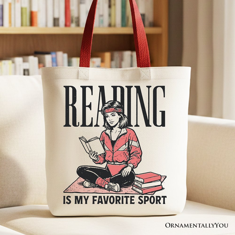Reading Is My Favorite Sport And Canvas Bag