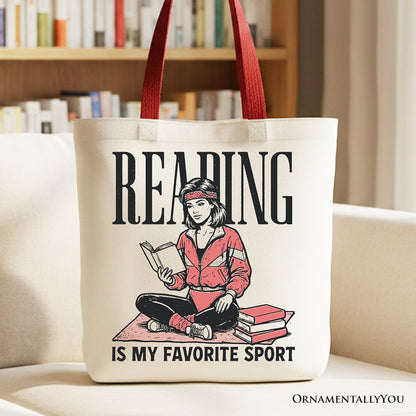 Reading Is My Favorite Sport And Canvas Bag