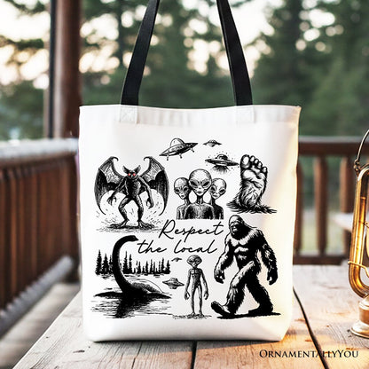 Respect the Local Cryptid Squad Canvas Tote Bag