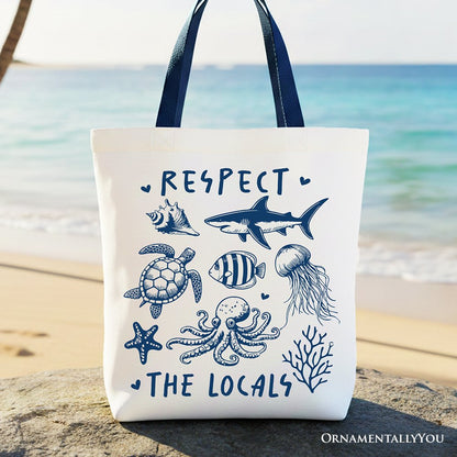Ocean Animals Canvas Tote Bag and Beach Gear