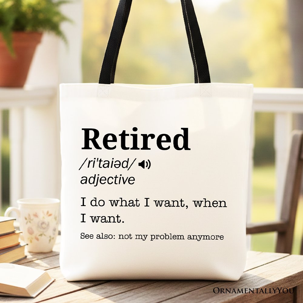 Funny Retirement Canvas Tote Bag For New Retirees