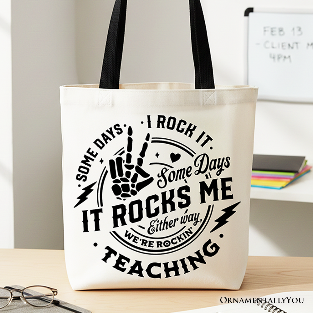 Funny Teacher Canvas Tote Bag and Gift Set