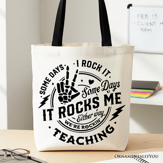 Funny Teacher Canvas Tote Bag and Gift Set