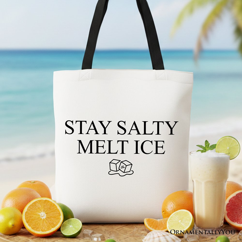 Stay Salty Melt Ice Canvas Tote Bag and Handles