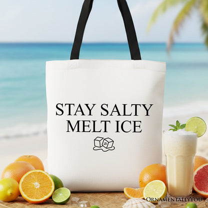 Stay Salty Melt Ice Canvas Tote Bag and Handles