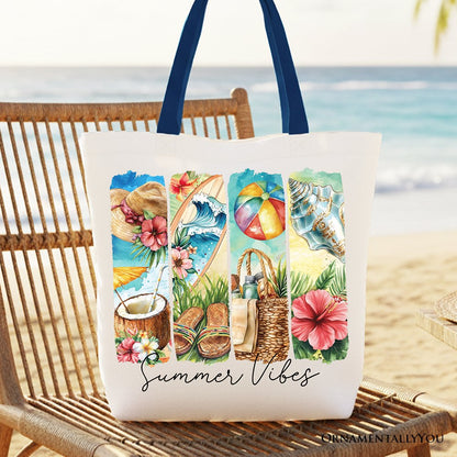 Summer Canvas Tote Bag and Coconut Flowers