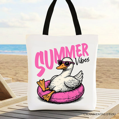 Durable Canvas Goose Tote Bag for Summer and Fun