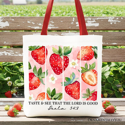Strawberry Canvas Tote Bag and Christian Faith