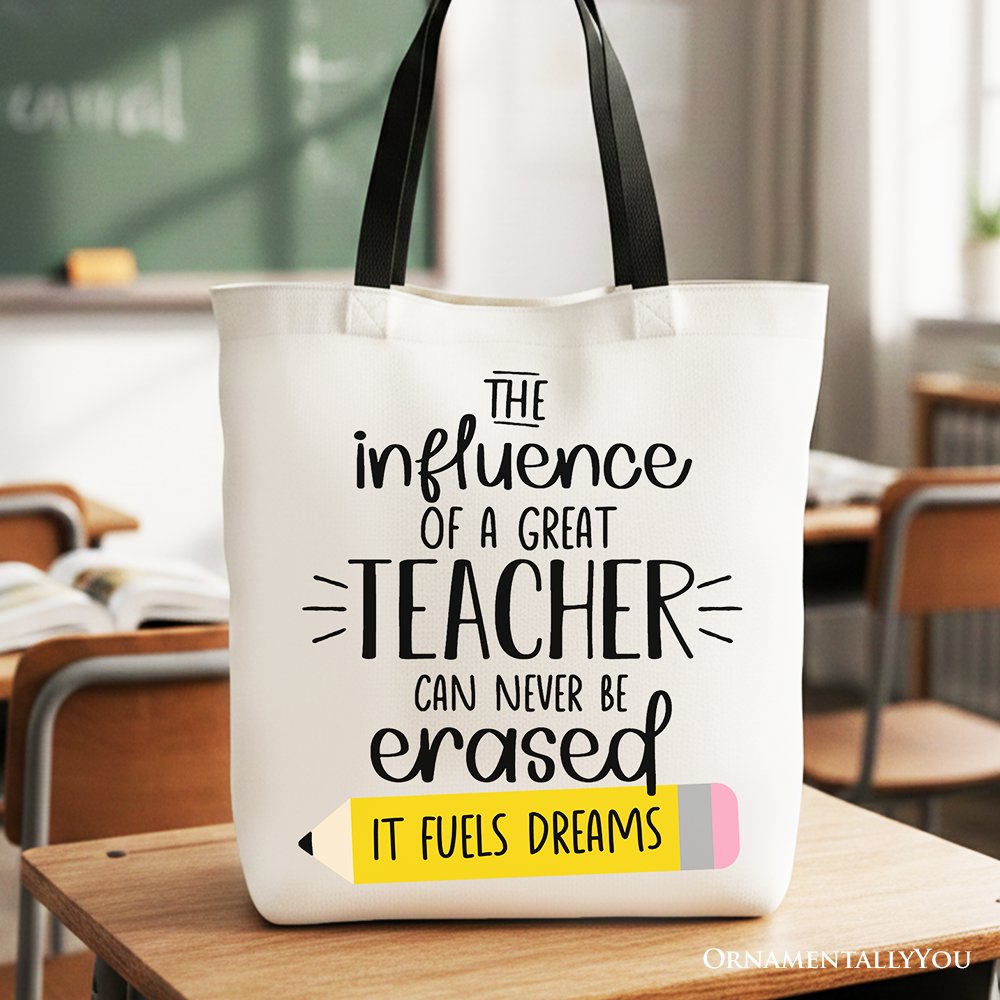Great Teacher Canvas Tote Bag and a Gift