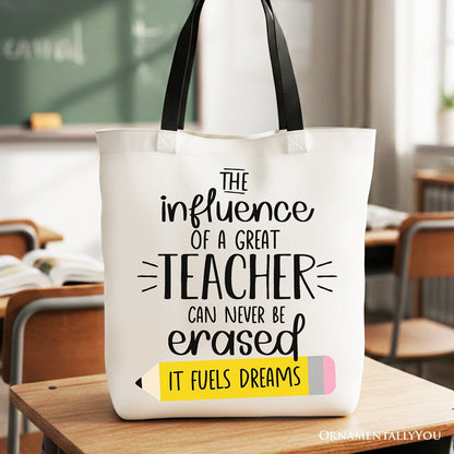 Great Teacher Canvas Tote Bag and a Gift