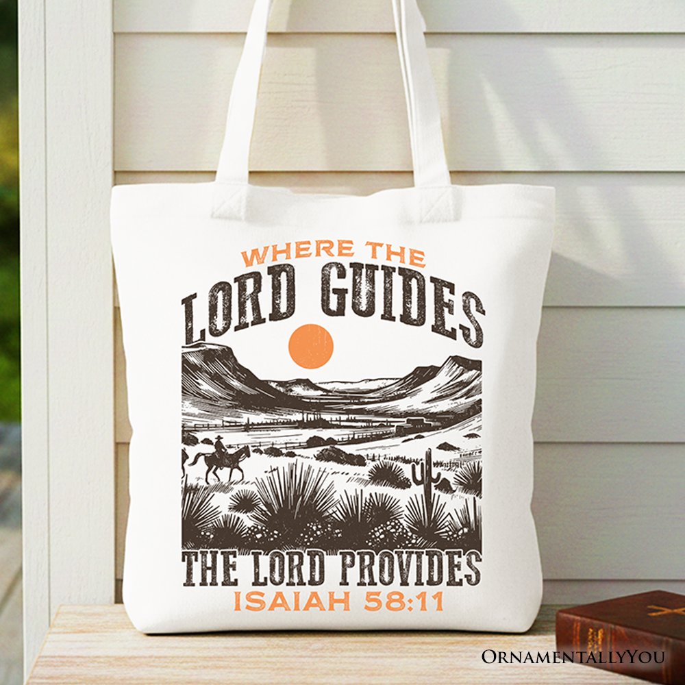 Western Christian Tote Bag For Church And Art