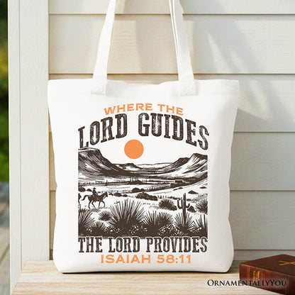Western Christian Tote Bag For Church And Art