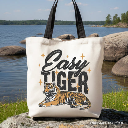 Retro Tiger Grunge Canvas Tote Bag And Style