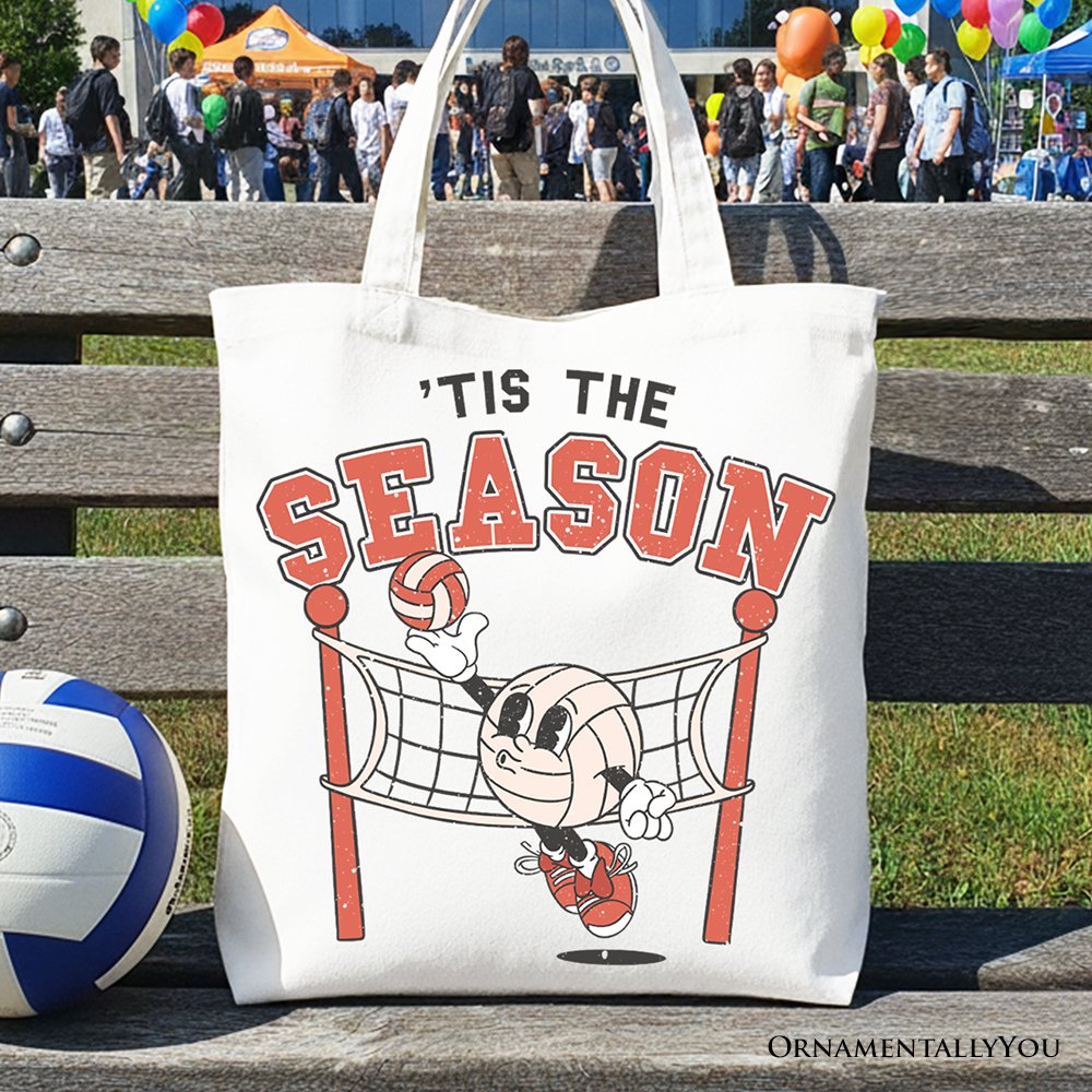 Tis the Season Volleyball Canvas Tote Bag