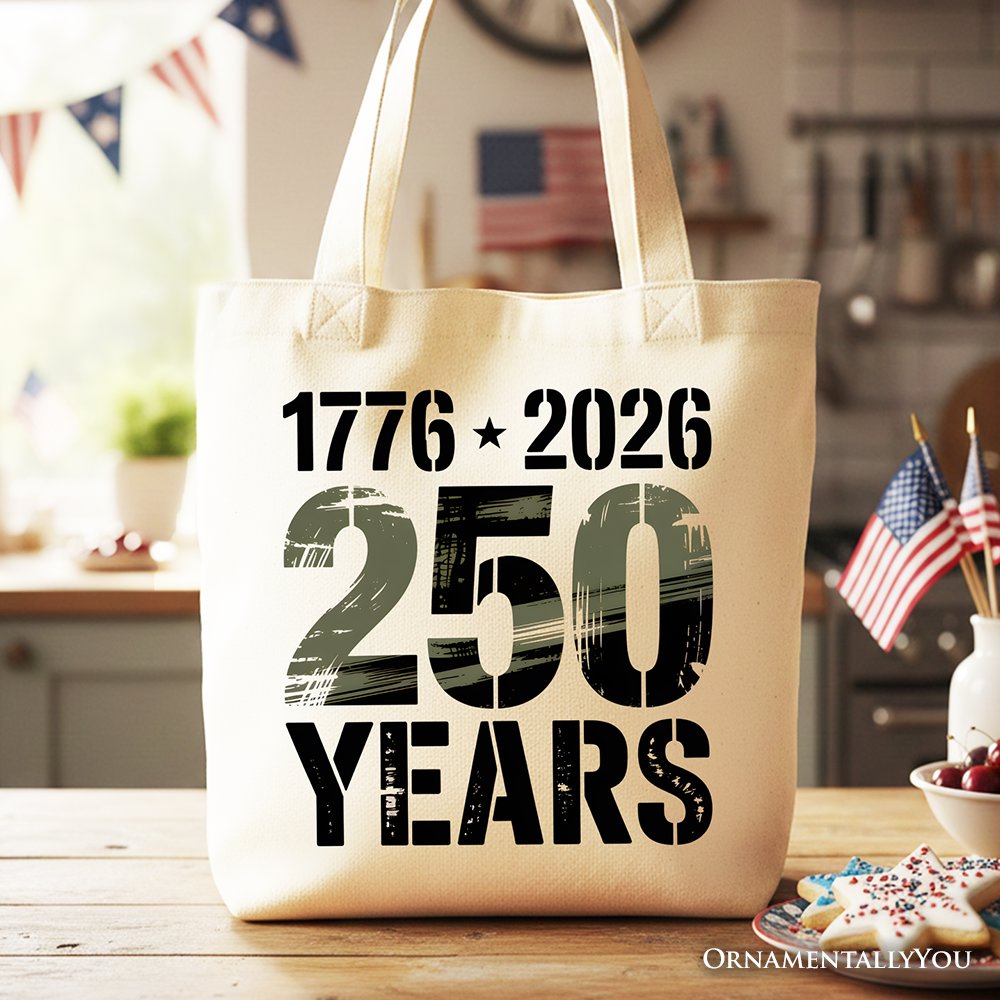 America 250th Canvas Tote Bag And Patriotic Gift