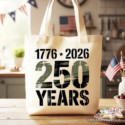America 250th Canvas Tote Bag And Patriotic Gift