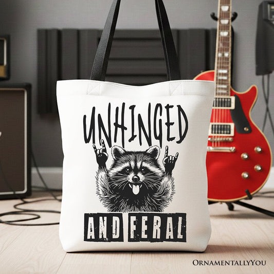 Funny Raccoon Canvas Tote Bag and Shopper Gift