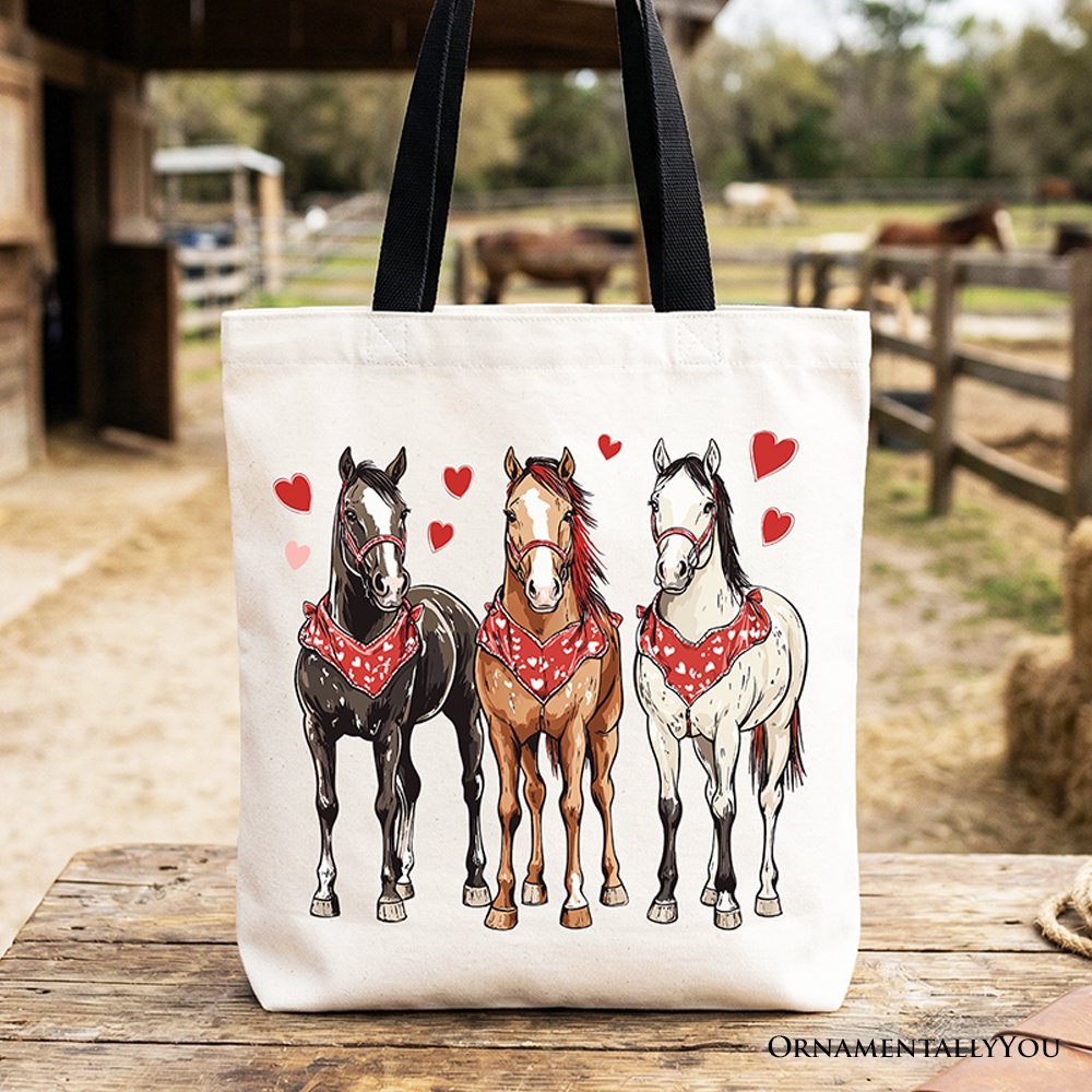 Adorable Valentine Horse Western Tote Bag of Love